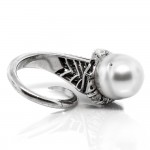 Barroque SSea Pearl Diamond Ring