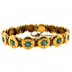 Victorian Turquoise Gold Bracelet