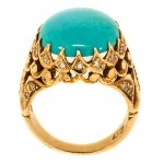 Turquoise & Diamond Ring