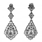 4.16 cts. RBC Filigree Earrings