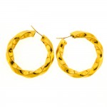 Gold Large Twisted Hoops