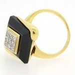 Onyx & Diamond Ring