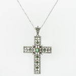 Diamond & Emerald Cross